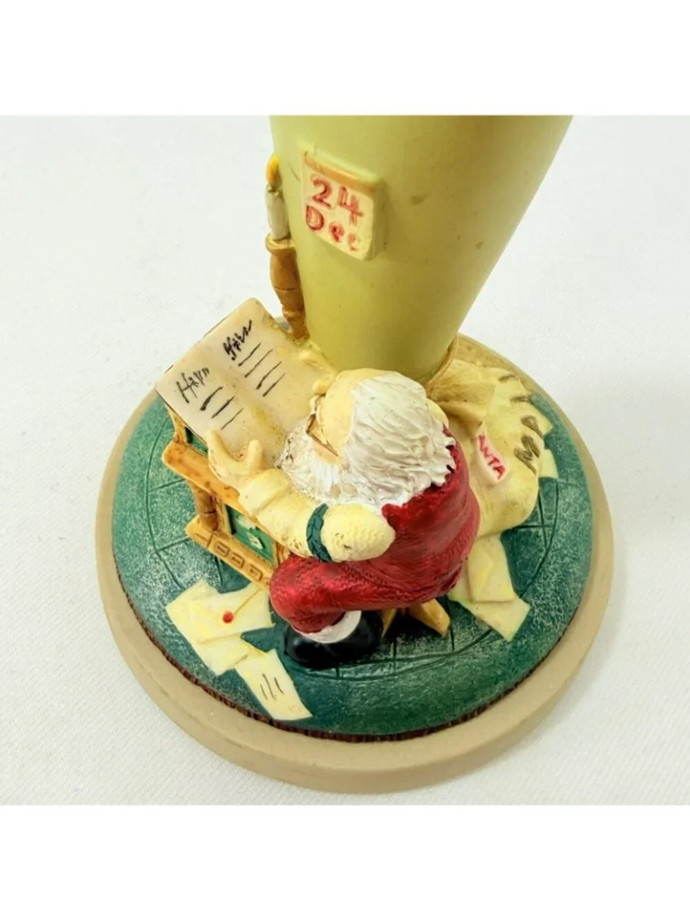 Vintage Brown Bag Cookie Christmas Santa Stamp #44 Press Checking Twice 24 Dec